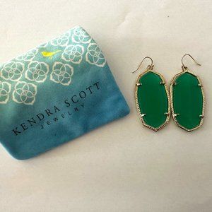 Kendra Scott Drop Earrings - Green